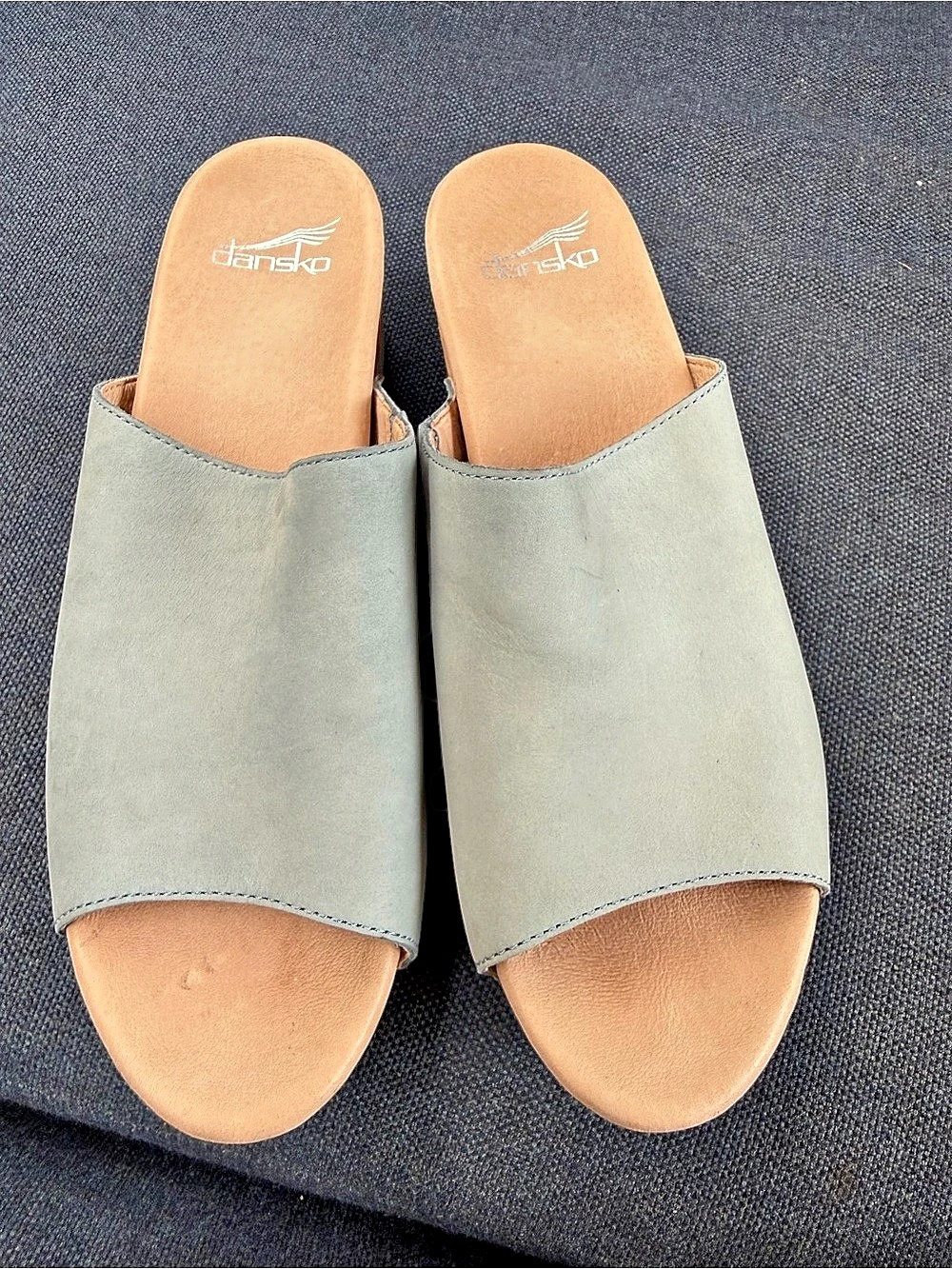 Dansko Maci Slide Sandal - Light Blue Mules